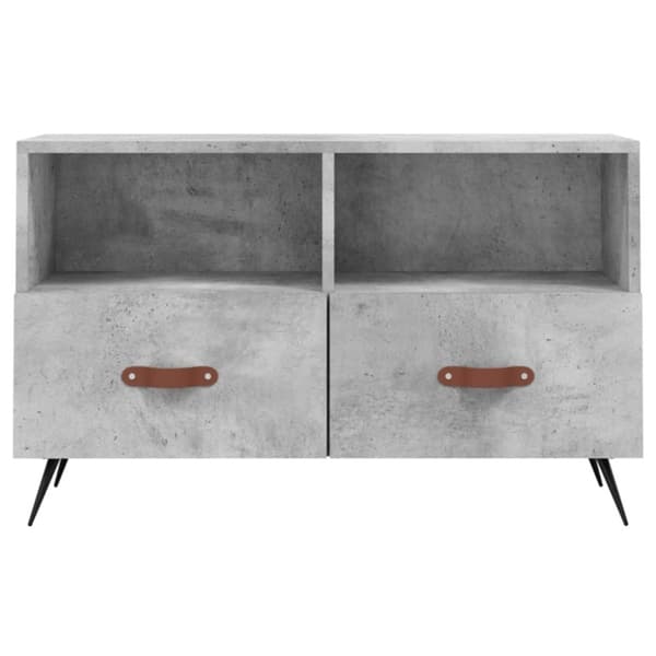 vidaXL TV-taso betoninharmaa 80x36x50 cm tekninen puu