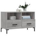 Pikkukuva 3 / 11: vidaXL TV-taso harmaa Sonoma 80x36x50 cm tekninen puu