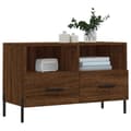 Miniatyrbillede 3 af 11: vidaXL tv-bord 80x36x50 cm konstrueret træ brun egetræsfarve