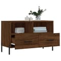 Miniatyrbillede 4 af 11: vidaXL tv-bord 80x36x50 cm konstrueret træ brun egetræsfarve