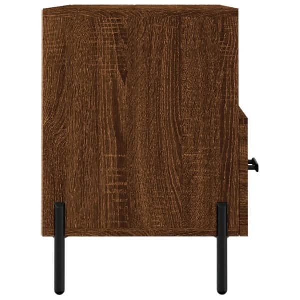 vidaXL tv-bord 80x36x50 cm konstrueret træ brun egetræsfarve