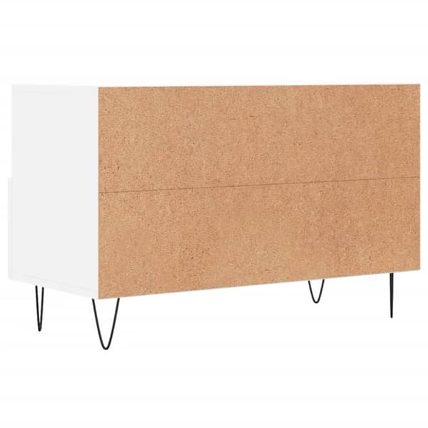 vidaXL TV-benk hvit 80x36x50 cm konstruert tre