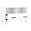 Miniatyrbilde 6 av 11: vidaXL TV-benk høyglans hvit 80x36x50 cm konstruert tre