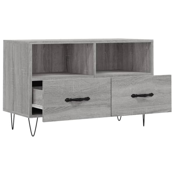 vidaXL TV-benk grå sonoma 80x36x50 cm konstruert tre
