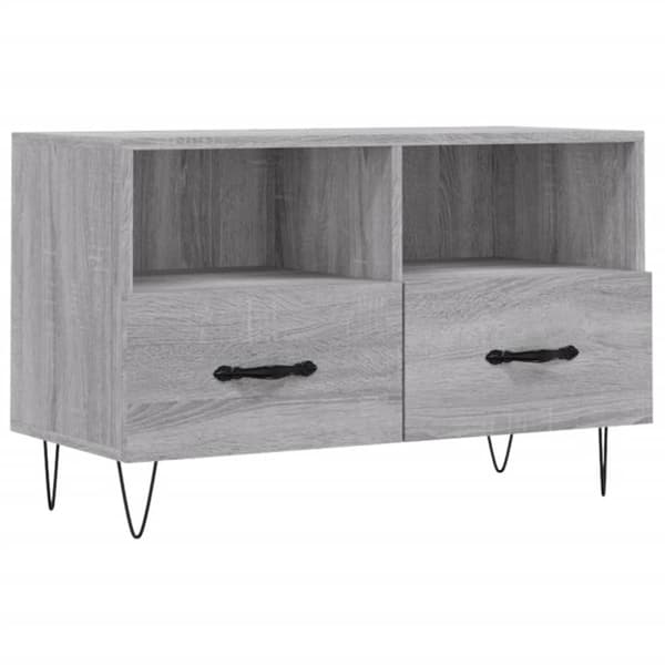 vidaXL TV-benk grå sonoma 80x36x50 cm konstruert tre