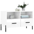 Miniatyrbild 3 av 11: vidaXL Tv-bänk vit högglans 80x36x50 cm konstruerat trä