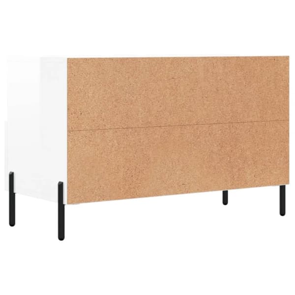 vidaXL Tv-bänk vit högglans 80x36x50 cm konstruerat trä