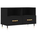 Miniatyrbilde 1 av 11: vidaXL TV-benk svart 80x36x50 cm konstruert tre