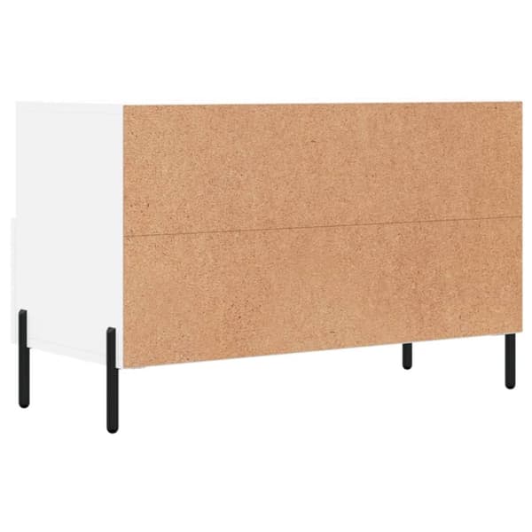 vidaXL TV-benk hvit 80x36x50 cm konstruert tre