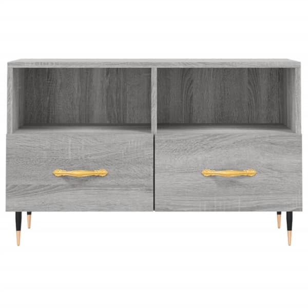 vidaXL TV-benk grå sonoma 80x36x50 cm konstruert tre