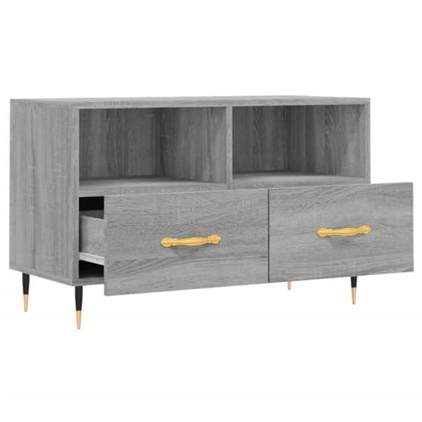 vidaXL TV-benk grå sonoma 80x36x50 cm konstruert tre