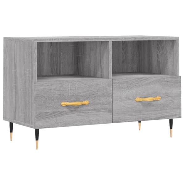 vidaXL TV-benk grå sonoma 80x36x50 cm konstruert tre