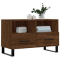 Pikkukuva 3 / 11: vidaXL TV-taso ruskea tammi 80x36x50 cm tekninen puu