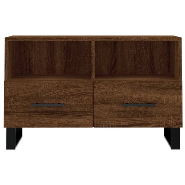 vidaXL Tv-bänk brun ek 80x36x50 cm konstruerat trä