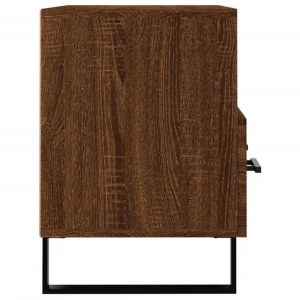 vidaXL Tv-bänk brun ek 80x36x50 cm konstruerat trä