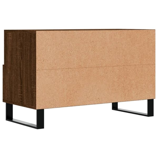 vidaXL Tv-bänk brun ek 80x36x50 cm konstruerat trä