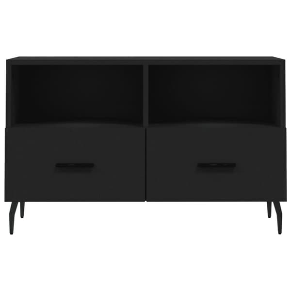 vidaXL TV-benk svart 80x36x50 cm konstruert tre
