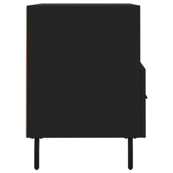 vidaXL TV-benk svart 80x36x50 cm konstruert tre