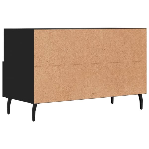 vidaXL TV-benk svart 80x36x50 cm konstruert tre