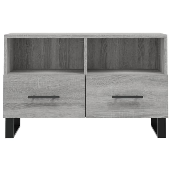 vidaXL TV-benk grå sonoma 80x36x50 cm konstruert tre