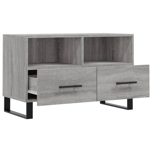 vidaXL TV-benk grå sonoma 80x36x50 cm konstruert tre