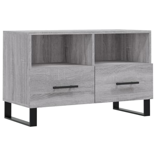 vidaXL TV-benk grå sonoma 80x36x50 cm konstruert tre
