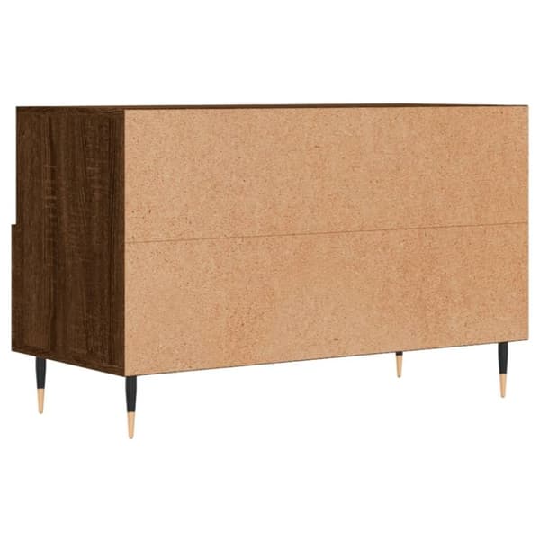 vidaXL TV-benk brun eik 80x36x50 cm konstruert tre