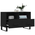 Miniatyrbilde 4 av 11: vidaXL TV-benk svart 80x36x50 cm konstruert tre