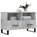 Miniatyrbilde 3 av 11: vidaXL TV-benk betonggrå 80x36x50 cm konstruert tre