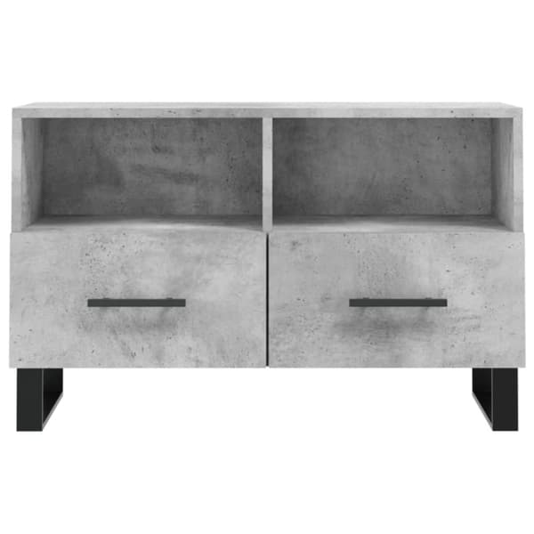 vidaXL TV-benk betonggrå 80x36x50 cm konstruert tre