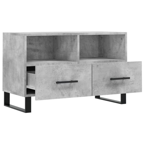 vidaXL TV-benk betonggrå 80x36x50 cm konstruert tre
