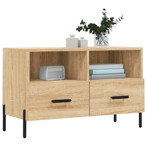 vidaXL Tv-bänk sonoma ek 80x36x50 cm konstruerat trä