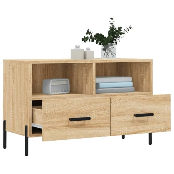 vidaXL Tv-bänk sonoma ek 80x36x50 cm konstruerat trä