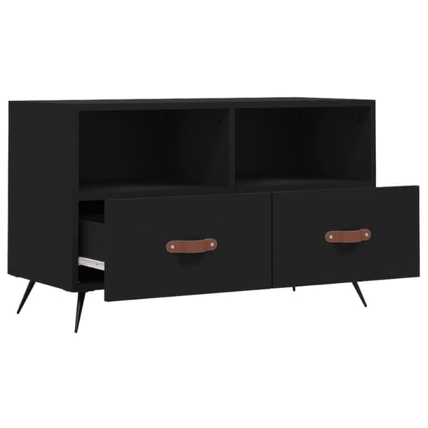 vidaXL TV-taso musta 80x36x50 cm tekninen puu