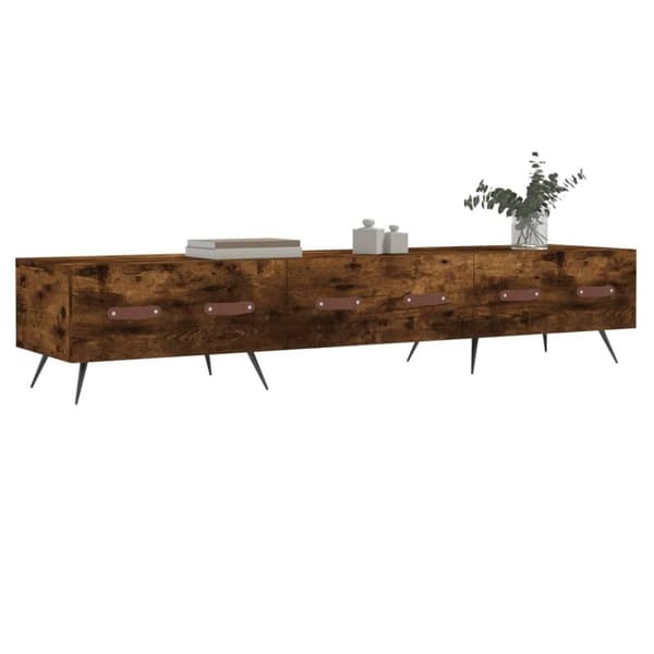 vidaXL TV-benk røkt eik 150x36x30 cm konstruert tre