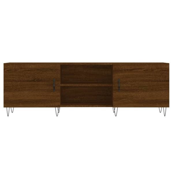 vidaXL TV-benk brun eik 150x30x50 cm konstruert tre