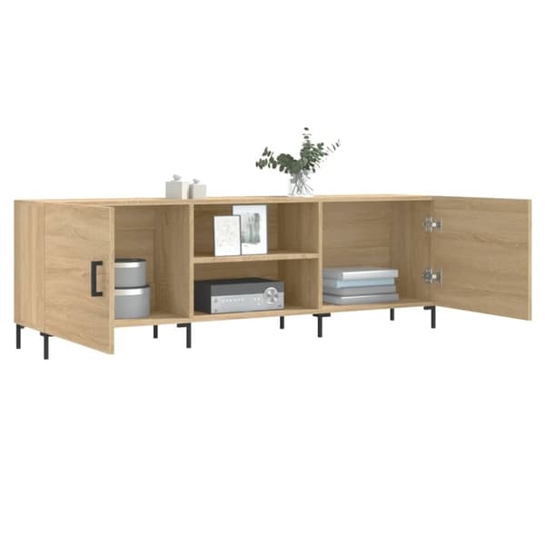 vidaXL TV-benk sonoma eik 150x30x50 cm konstruert tre