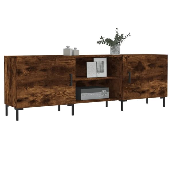 vidaXL TV-benk røkt eik 150x30x50 cm konstruert tre