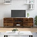 Miniatyrbilde 2 av 11: vidaXL TV-benk røkt eik 150x30x50 cm konstruert tre