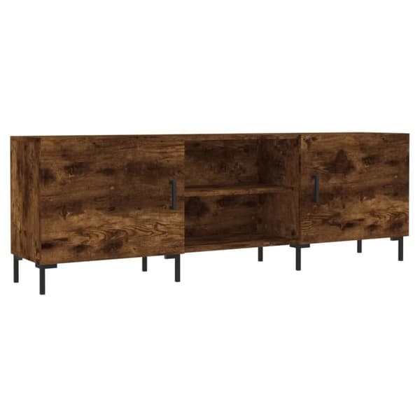 vidaXL TV-benk røkt eik 150x30x50 cm konstruert tre