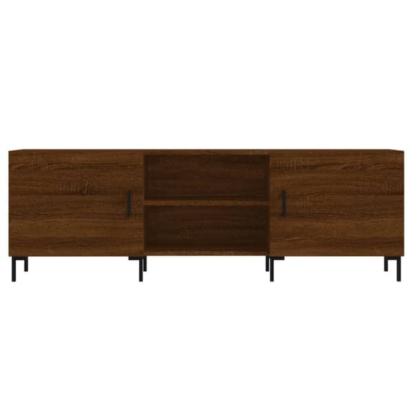 vidaXL tv-bord 150x30x50 cm konstrueret træ brun egetræsfarve