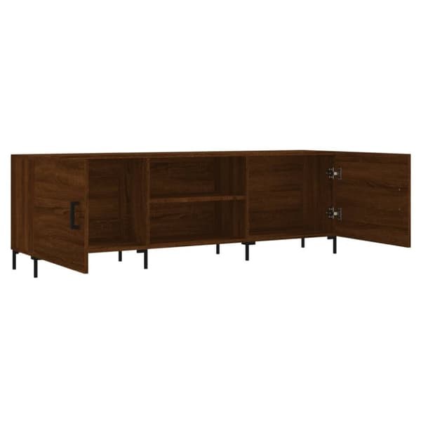 vidaXL tv-bord 150x30x50 cm konstrueret træ brun egetræsfarve