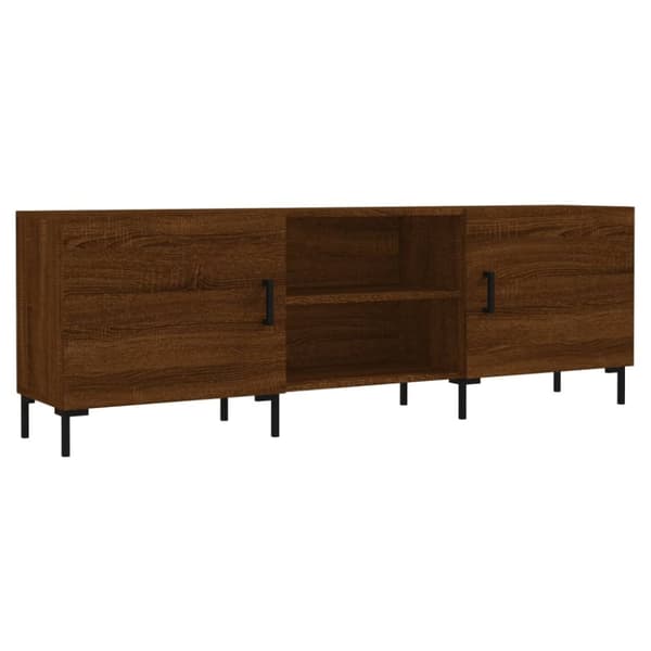 vidaXL tv-bord 150x30x50 cm konstrueret træ brun egetræsfarve