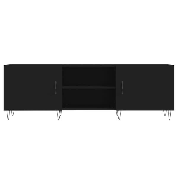 vidaXL tv-bord 150x30x50 cm konstrueret træ sort