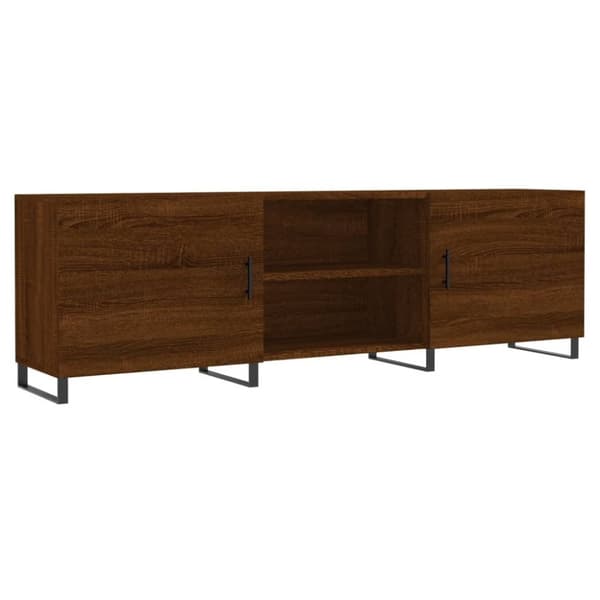 vidaXL tv-bord 150x30x50 cm konstrueret træ brun egetræsfarve