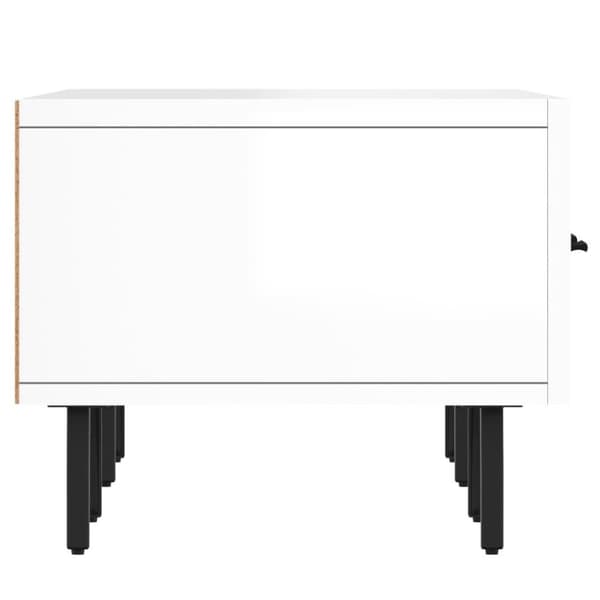 vidaXL TV-benk høyglans hvit 150x36x30 cm konstruert tre