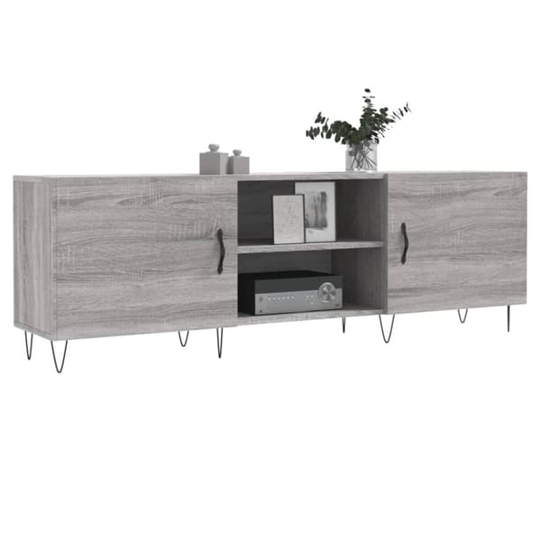vidaXL Tv-bänk grå sonoma 150x30x50 cm konstruerat trä