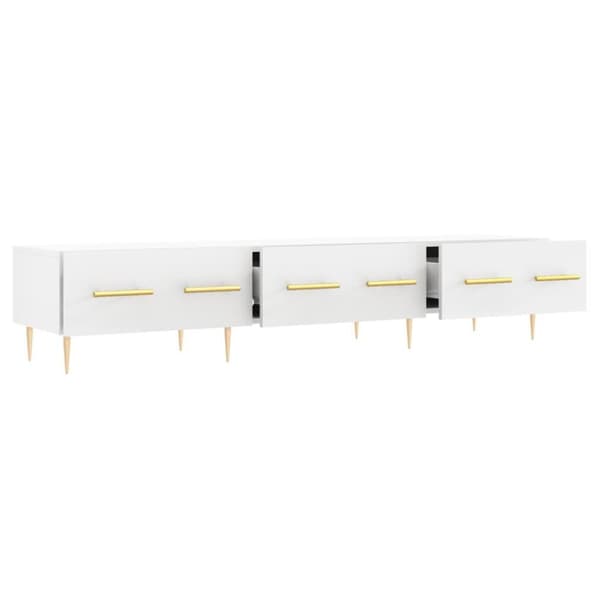 vidaXL Tv-bänk vit 150x36x30 cm konstruerat trä