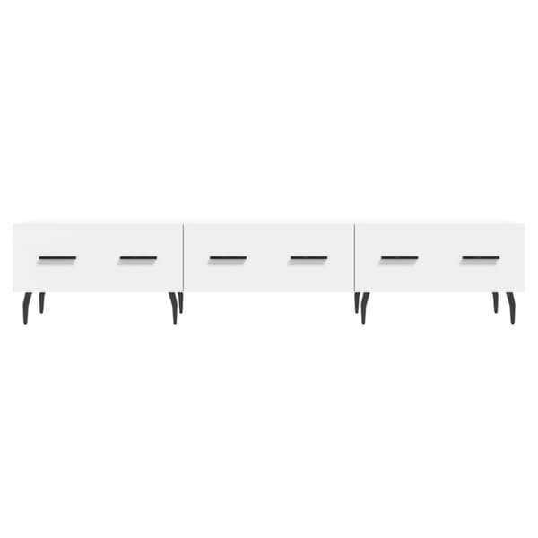 vidaXL TV-benk hvit 150x36x30 cm konstruert tre