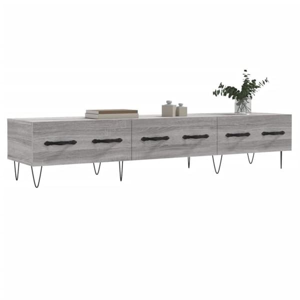 vidaXL Tv-bänk grå sonoma 150x36x30 cm konstruerat trä